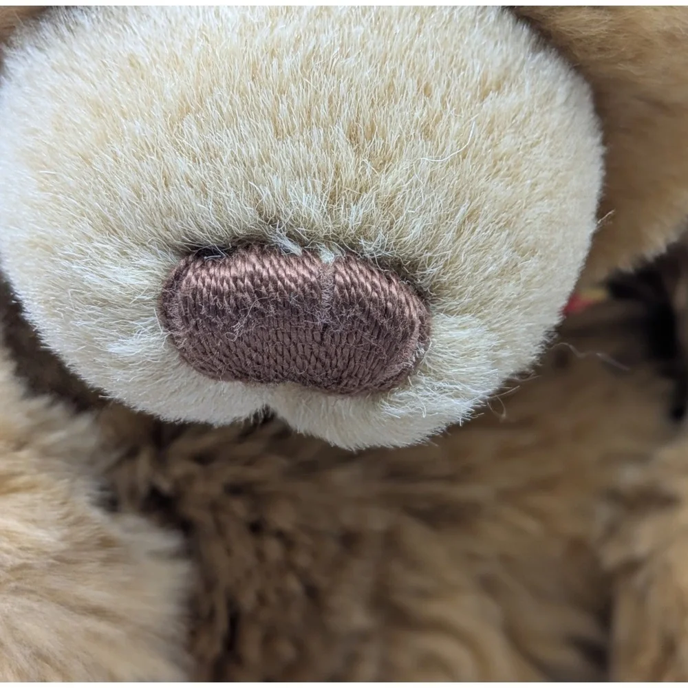 Gund‎ Teddy Bear Snoodles 2476 Stuffed Plush Plaid Bow Bean Bottom 16